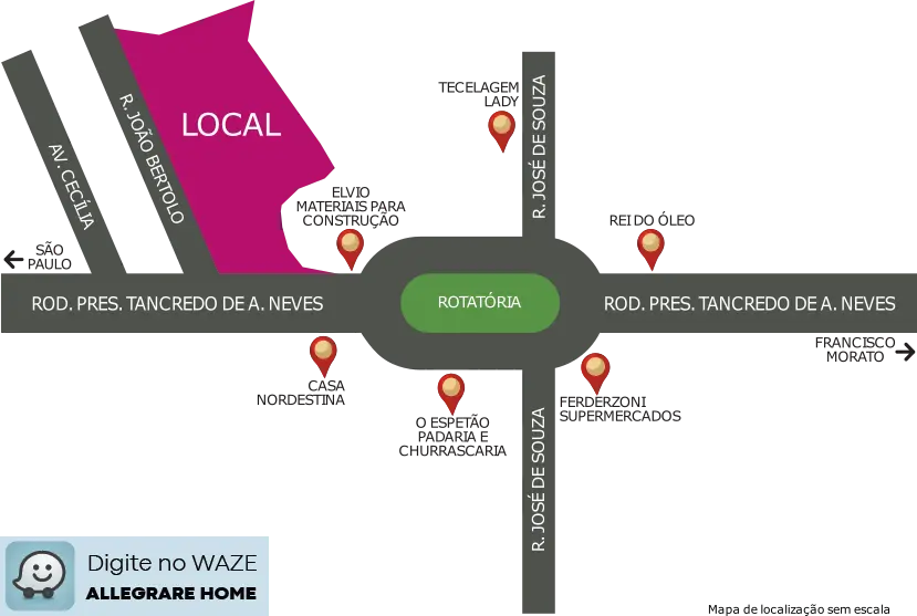 Allegrare Caieiras - Mapa